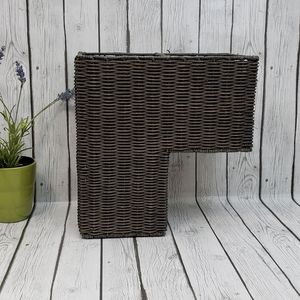 Wicker Storage Stair Basket With Handles